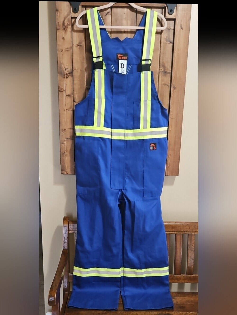 Viking Firewall High Visibility FR CSA Striped Bib Overalls 46/XL